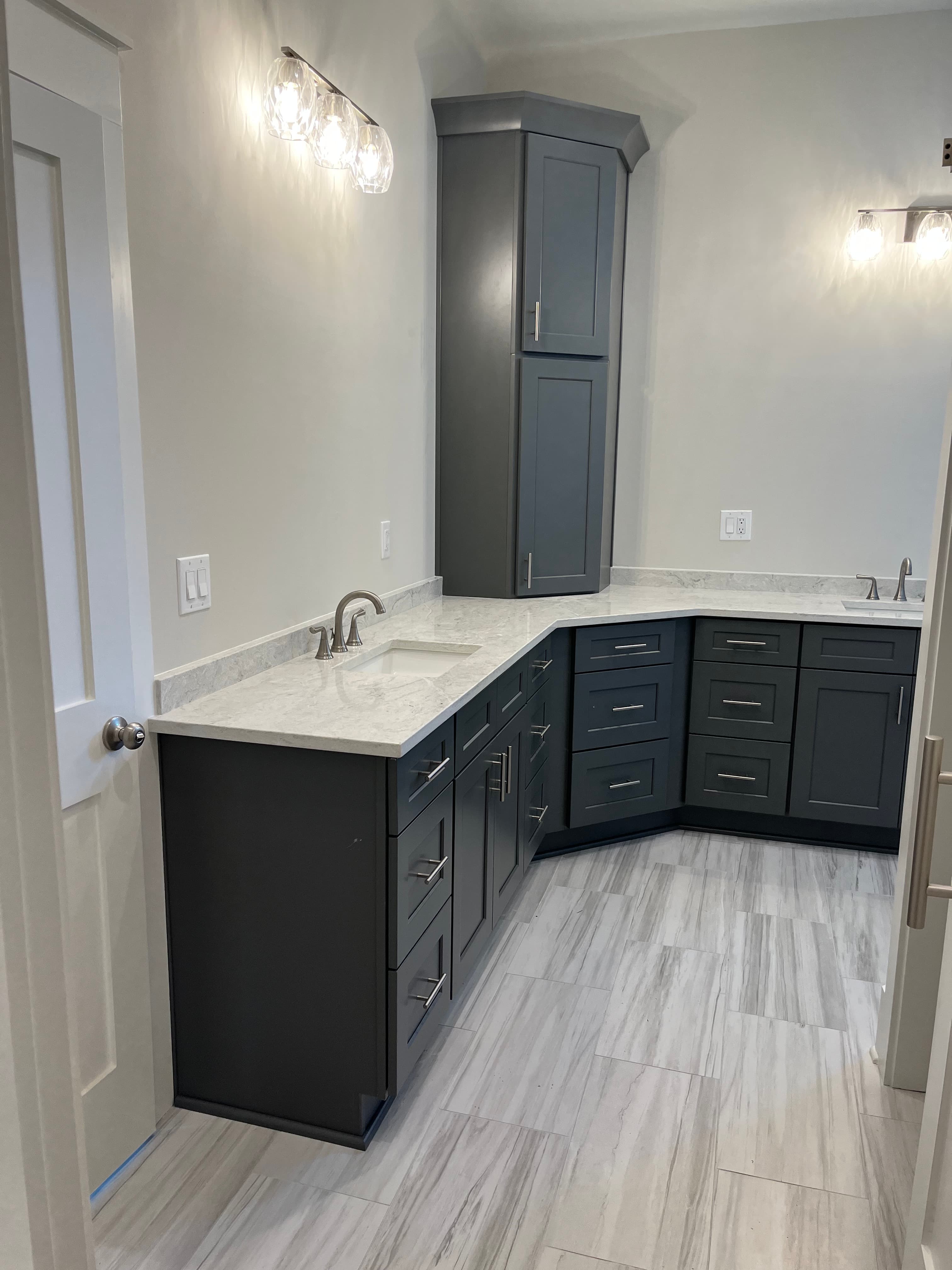 White cabinetry gold hardware