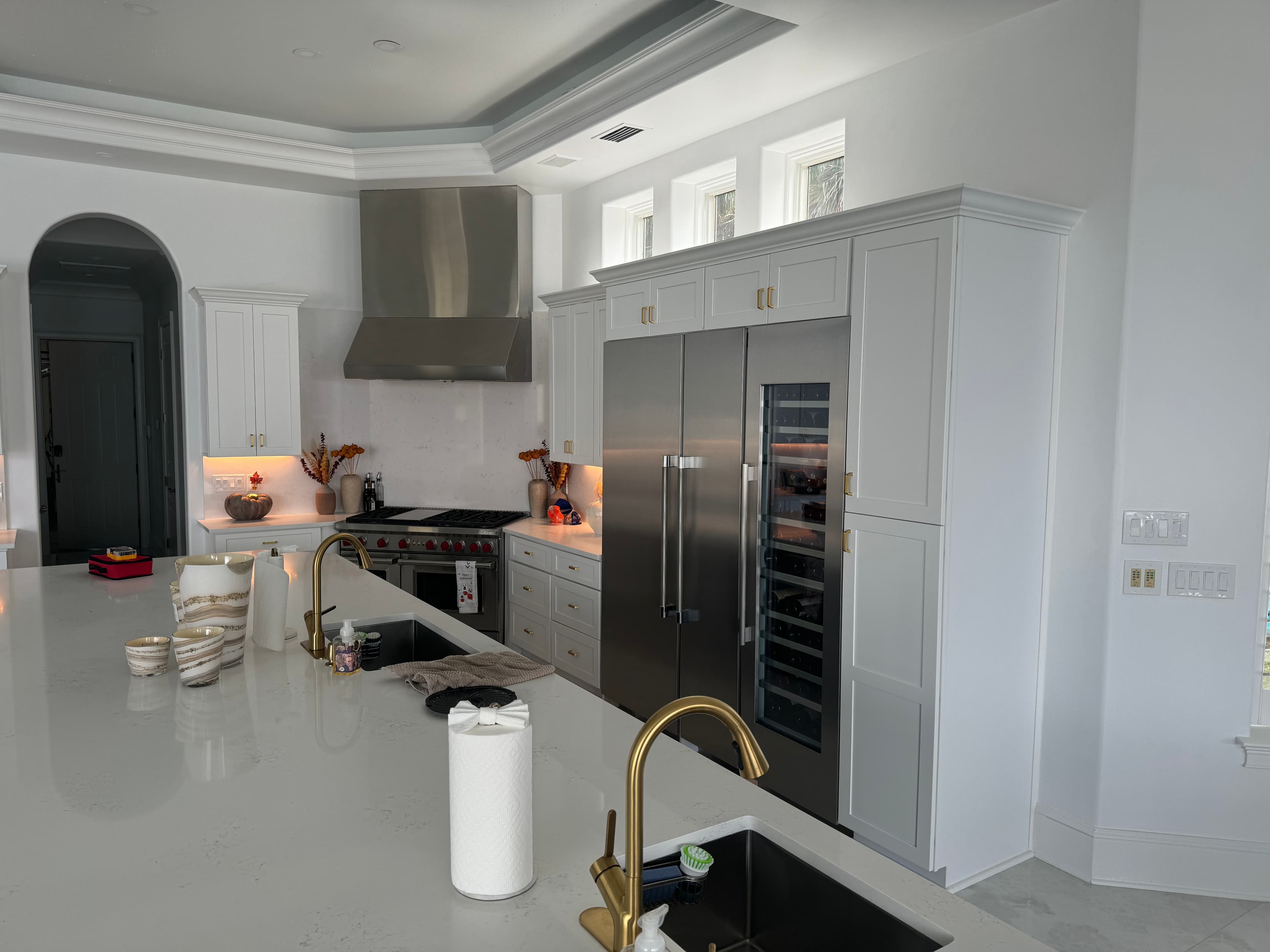 Completed kitchen cabinetry