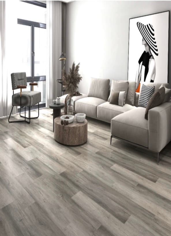 A Series Silver Mist LVP flooring